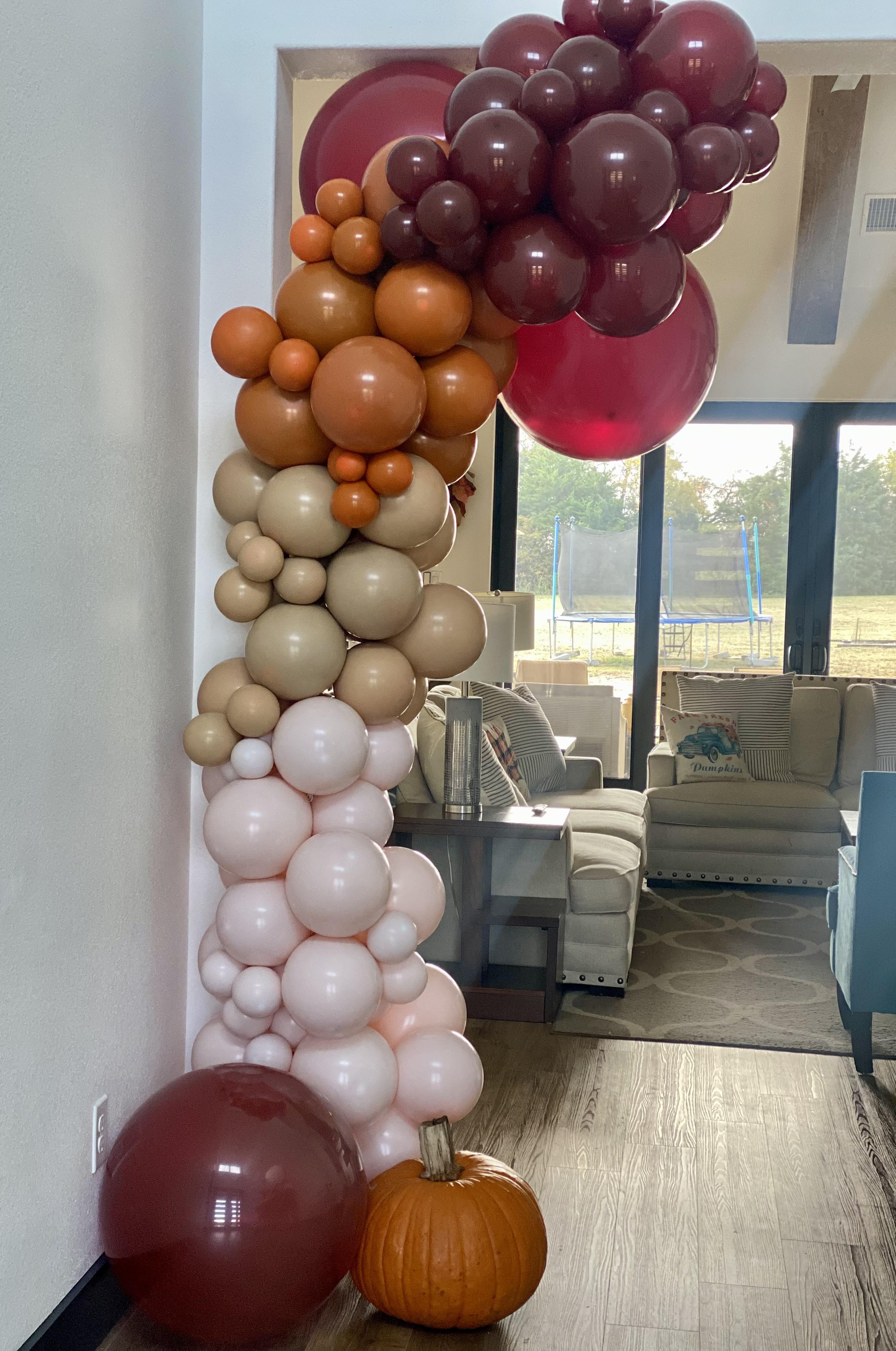 Thanksgiving themed balloon arch