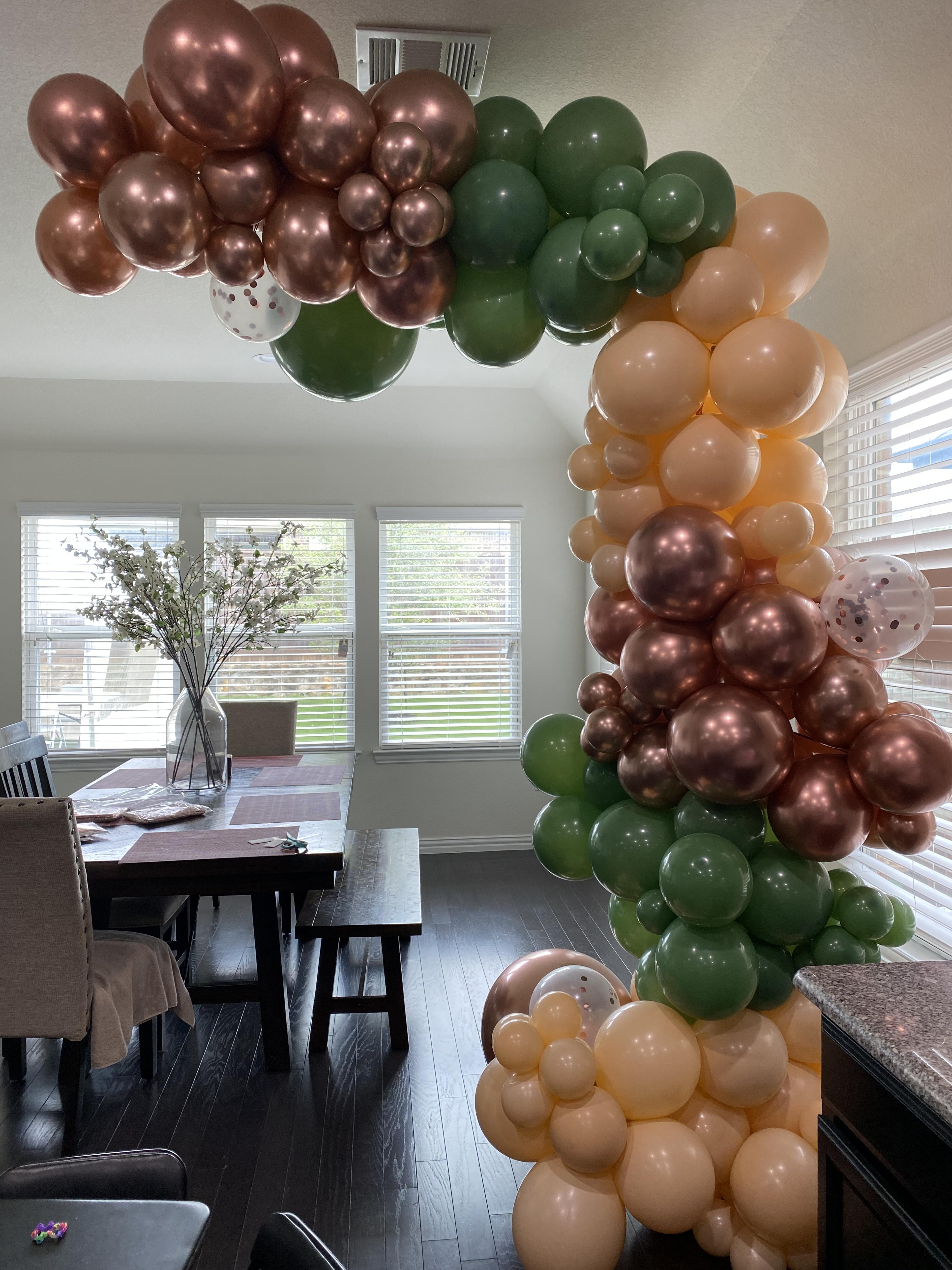 Birthday party balloon arch, multi-color