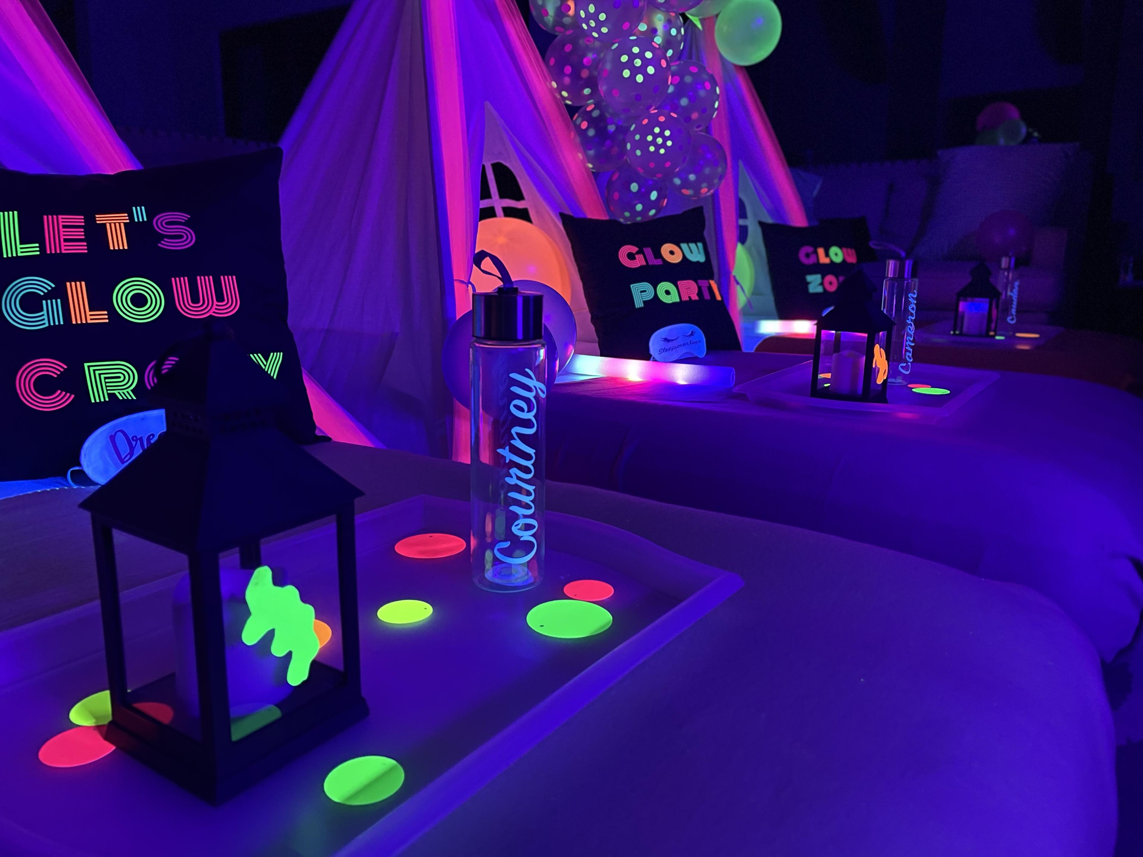 Glow and backlight themed party