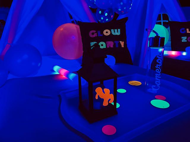 Glow and backlight themed party